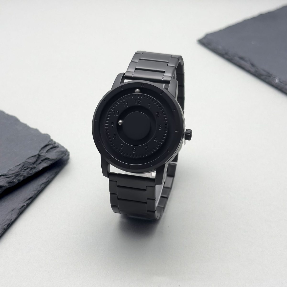 Magnetic Floating Black Technology Creative Personality Waterproof Imported Movement Unisex Quartz Watch