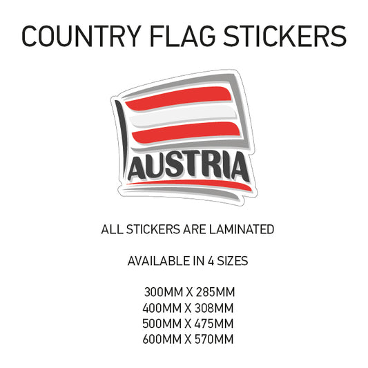 CF02 Austria Country Flag Sticker 300mm x 285mm
