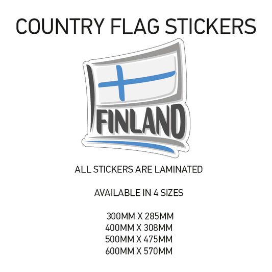 CF09 Finland Country Flag Sticker 300mm x 285mm