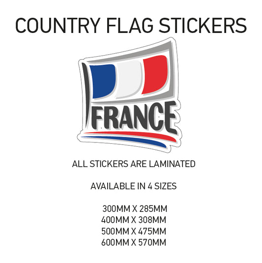 CF10 France Country Flag Sticker 300mm x 285mm
