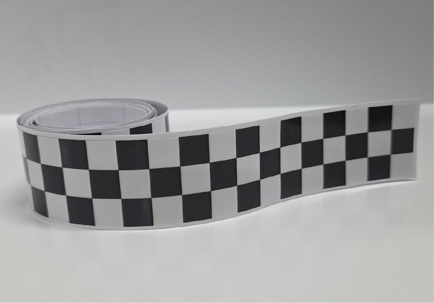 CFS01 Chequered Flag Black & White Tape 1220mm x 30mm x 2Pcs Racer Lambretto