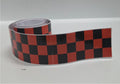 CFS08 Chequered Flag Orange & Black Tape 1220mm x 30mm x 2Pcs Racer Lambretto