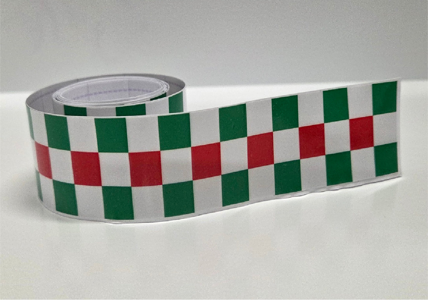 CFS10 Chequered Flag Italian Tape 1220mm x 30mm x 2Pcs Racer Lambretto