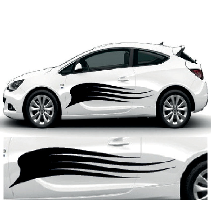 CSG05 Car Side Graphics 2 x 1500mm x 359mm Universal Will Fit Any Car or Van