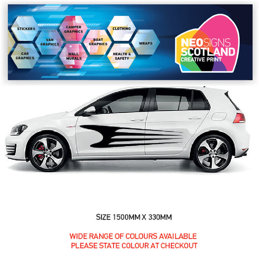 CSG06 Car Side Graphics X 2  Universal Will Fit Any Car or Van