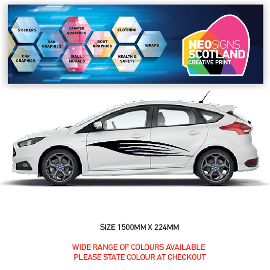 CSG07 Car Side Graphics X 2  Universal Will Fit Any Car or Van