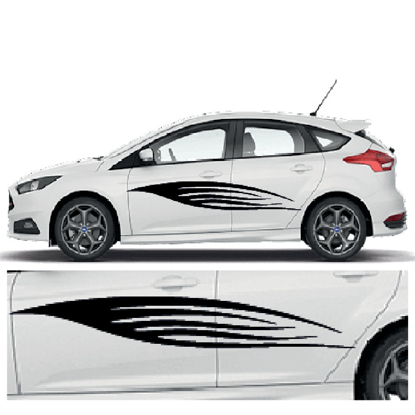 CSG07 Car Side Graphics 2 x 1500mm x 224mm Universal Will Fit Any Car or Van