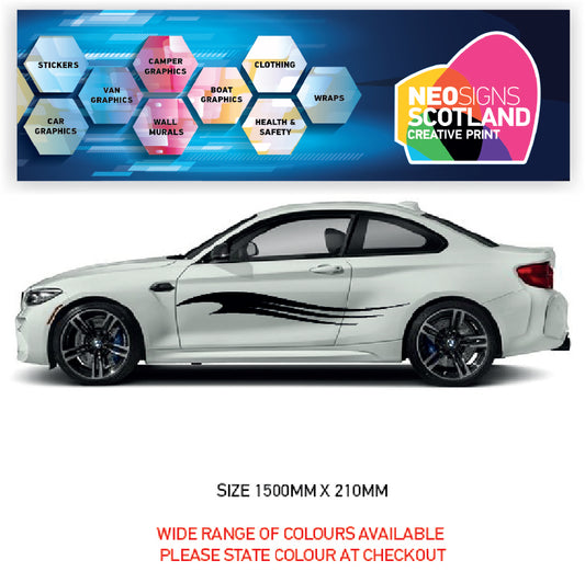 CSG08 Car Side Graphics X 2  Universal Will Fit Any Car or Van
