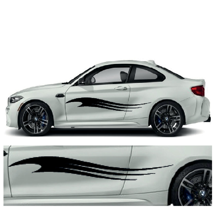 CSG08 Car Side Graphics 2 x 1500mm x 210mm Universal Will Fit Any Car or Van