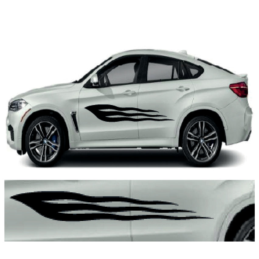 CSG10 Car Side Graphics 2 x 1500mm x 218mm Universal Will Fit Any Car or Van