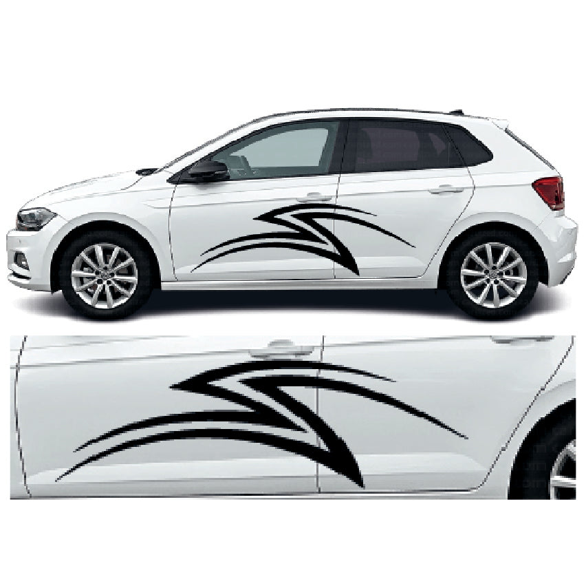 CSG13 Car Side Graphics 2 x 1500mm x 560mm Universal Will Fit Any Car or Van