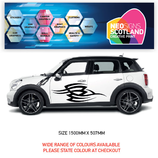 CSG14 Car Side Graphics X 2  Universal Will Fit Any Car or Van