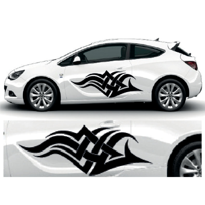 CSG15 Car Side Graphics 2 x 1500mm x 526mm Universal Will Fit Any Car or Van