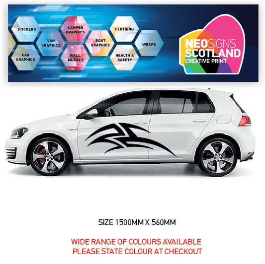 CSG16 Car Side Graphics X 2  Universal Will Fit Any Car or Van