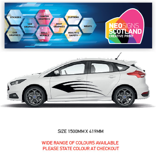 CSG17 Car Side Graphics X 2  Universal Will Fit Any Car or Van