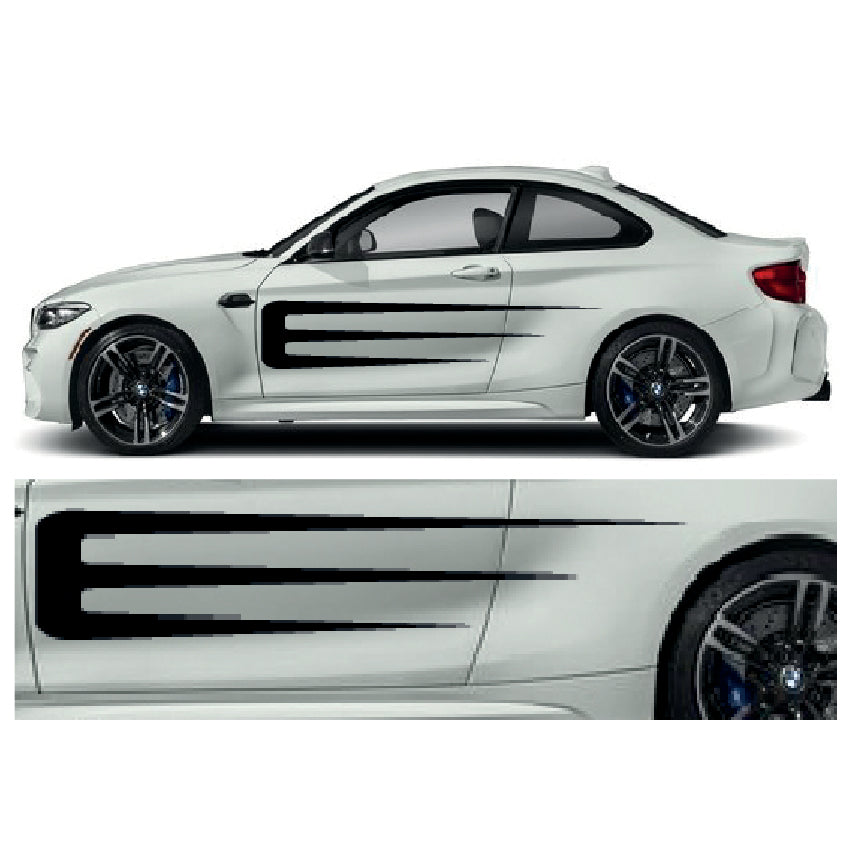 CSG18 Car Side Graphics 2 x 1500mm x 278mm Universal Will Fit Any Car or Van