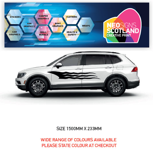 CSG19 Car Side Graphics X 2  Universal Will Fit Any Car or Van