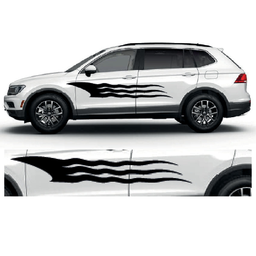 CSG19 Car Side Graphics 2 x 1500mm x 233mm Universal Will Fit Any Car or Van
