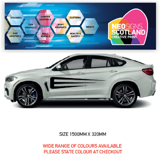 CSG20 Car Side Graphics X 2  Universal Will Fit Any Car or Van