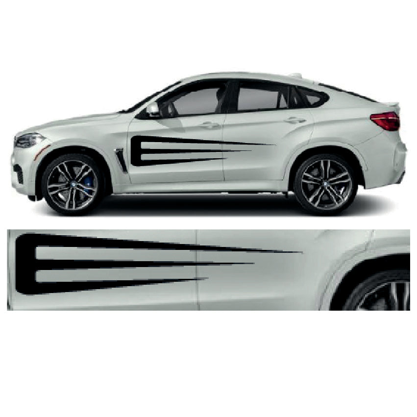 CSG20 Car Side Graphics 2 x 1500mm x 320mm Universal Will Fit Any Car or Van