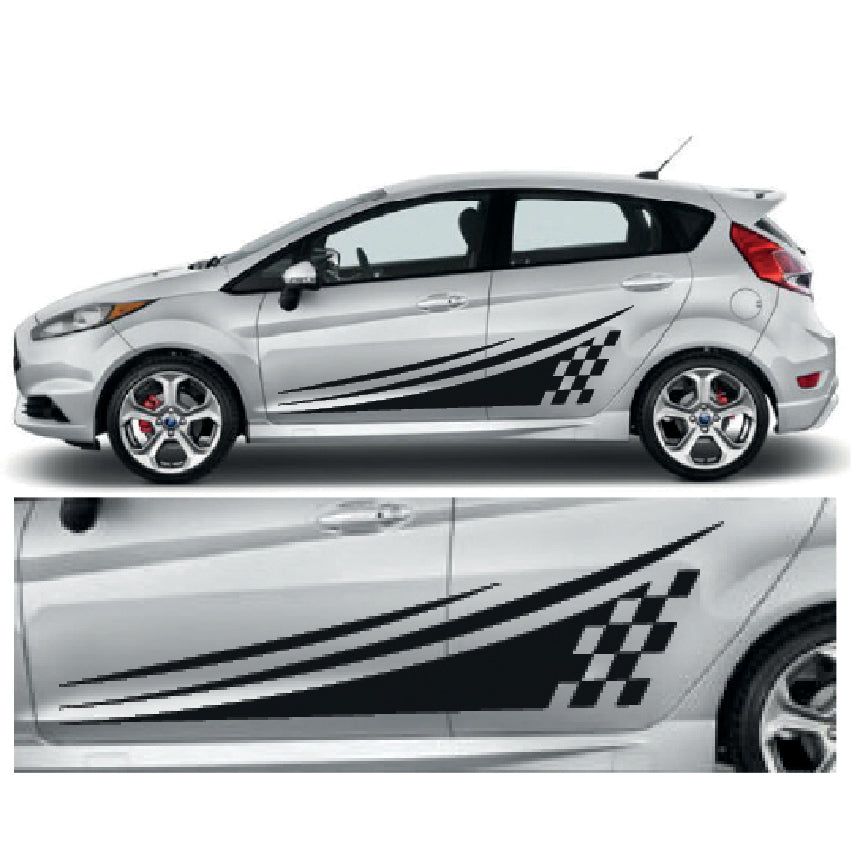 CSG21 Car Side Graphics 2 x 1500mm x 398mm Universal Will Fit Any Car or Van