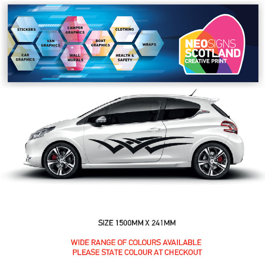 CSG22 Car Side Graphics X 2  Universal Will Fit Any Car or Van
