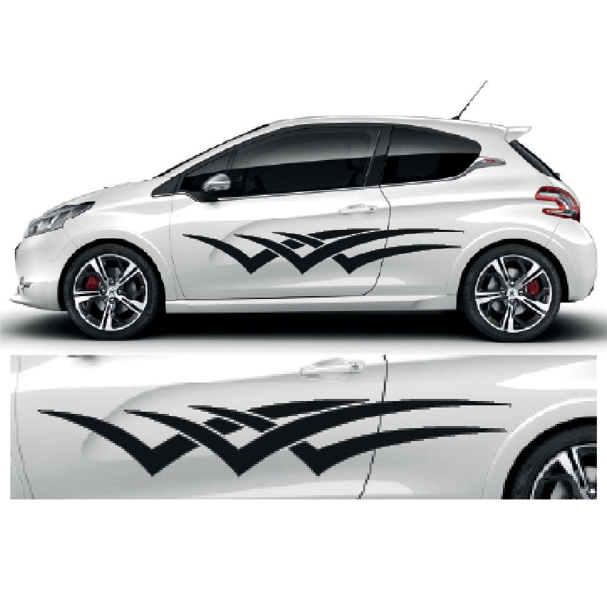 CSG22 Car Side Graphics 2 x 1500mm x 241mm Universal Will Fit Any Car or Van