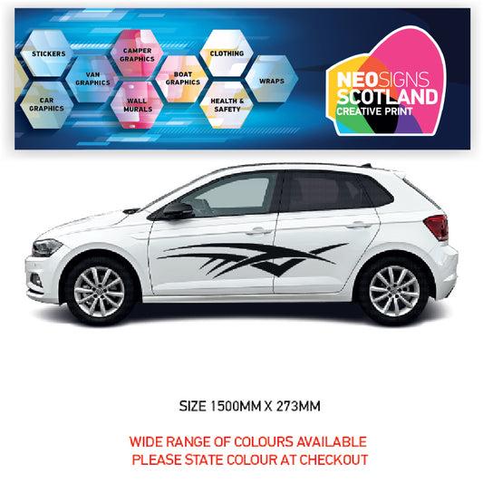 CSG23 Car Side Graphics X 2  Universal Will Fit Any Car or Van