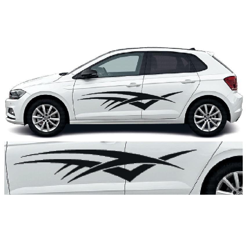 CSG23 Car Side Graphics 2 x 1500mm x 273mm Universal Will Fit Any Car or Van