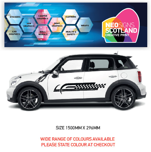 CSG24 Car Side Graphics X 2  Universal Will Fit Any Car or Van