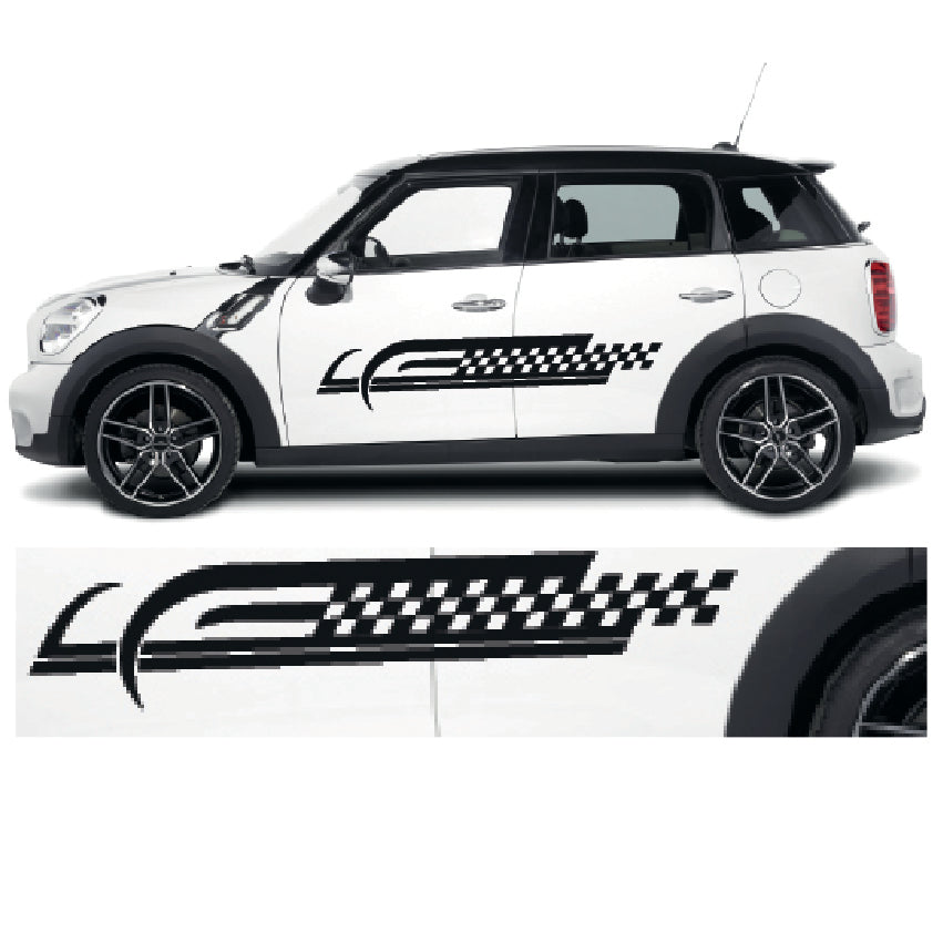 CSG24 Car Side Graphics 2 x 1500mm x 296mm Universal Will Fit Any Car or Van