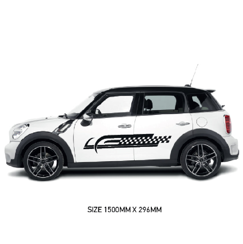 CSG01-50 Car Side Graphics X 2  Universal Will Fit Any Car or Van