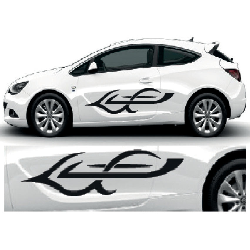 CSG25 Car Side Graphics 2 x 1500mm x 362mm Universal Will Fit Any Car or Van