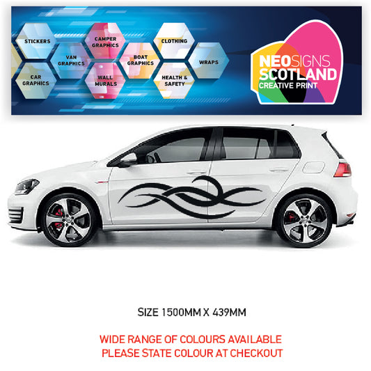 CSG26 Car Side Graphics X 2  Universal Will Fit Any Car or Van