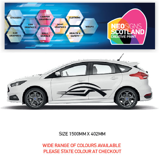 CSG27 Car Side Graphics X 2  Universal Will Fit Any Car or Van