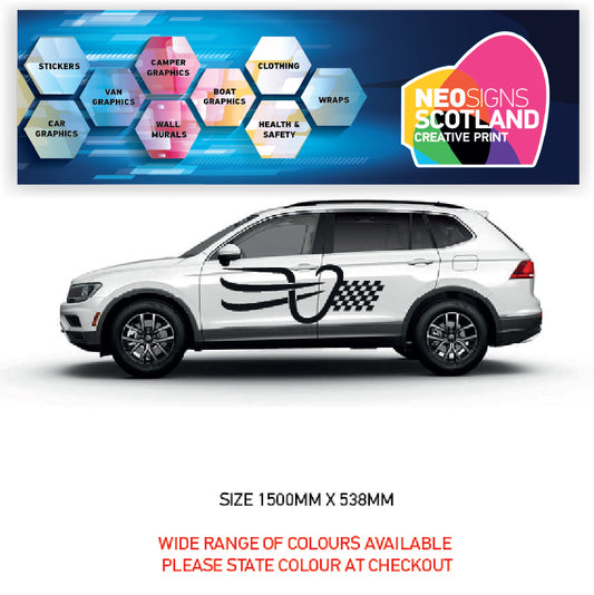 CSG29 Car Side Graphics X 2  Universal Will Fit Any Car or Van
