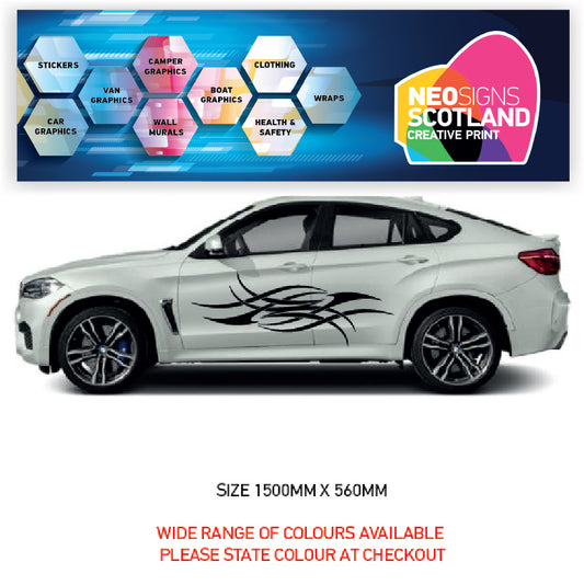 CSG30 Car Side Graphics X 2  Universal Will Fit Any Car or Van