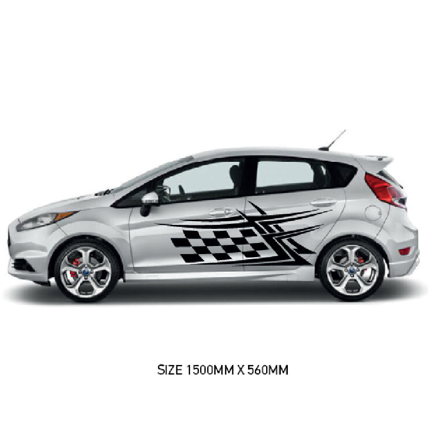 CSG01-50 Car Side Graphics X 2  Universal Will Fit Any Car or Van