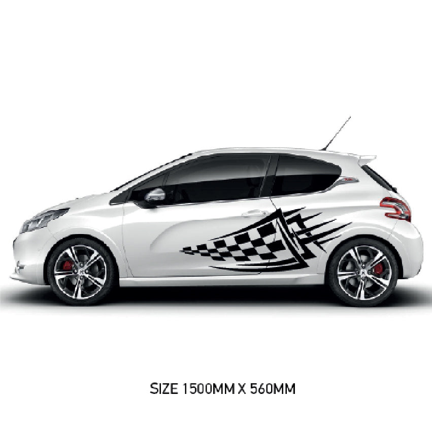 CSG32 Car Side Graphics X 2  Universal Will Fit Any Car or Van