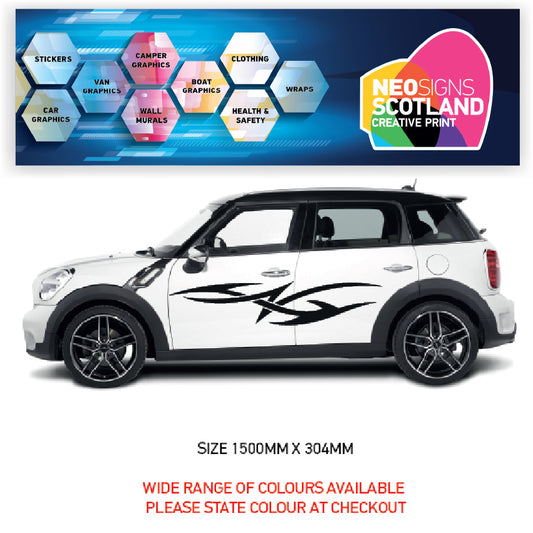 CSG34 Car Side Graphics X 2  Universal Will Fit Any Car or Van