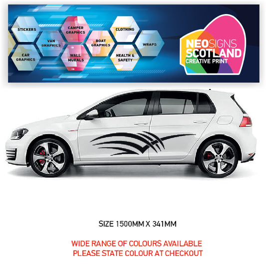 CSG36 Car Side Graphics X 2  Universal Will Fit Any Car or Van