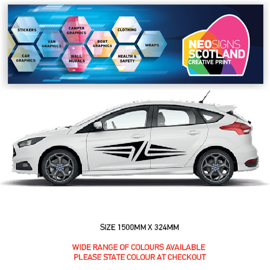 CSG37 Car Side Graphics X 2  Universal Will Fit Any Car or Van