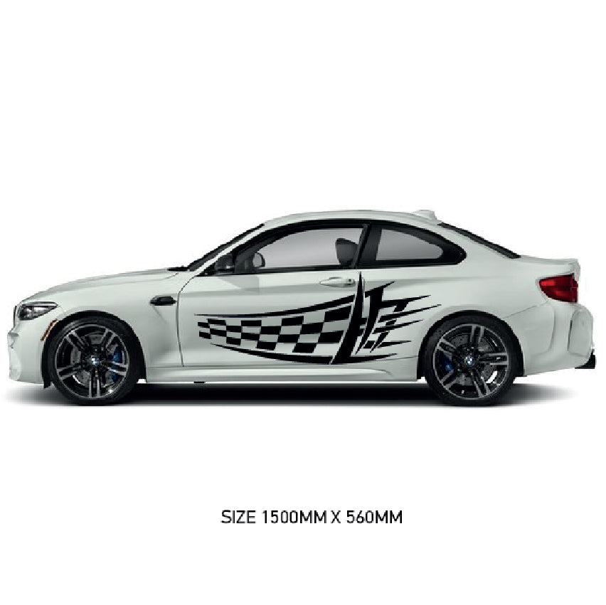 CSG01-50 Car Side Graphics X 2  Universal Will Fit Any Car or Van