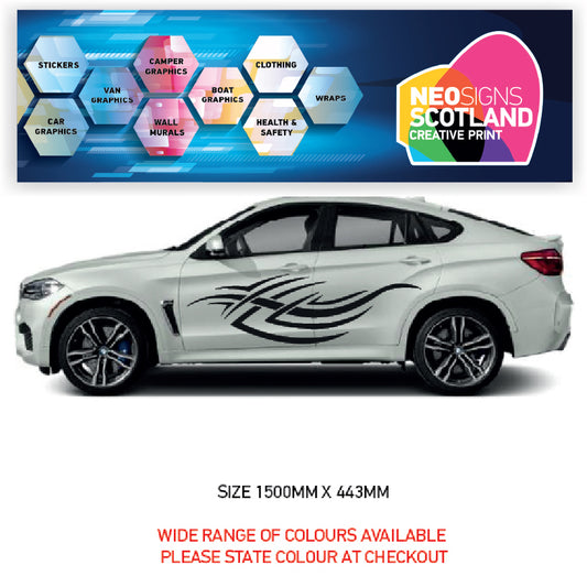 CSG40 Car Side Graphics X 2  Universal Will Fit Any Car or Van