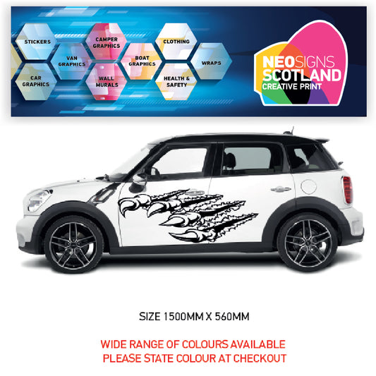 CSG44 Car Side Graphics X 2  Universal Will Fit Any Car or Van