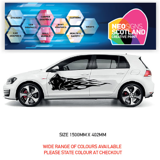 CSG46 Car Side Graphics X 2  Universal Will Fit Any Car or Van