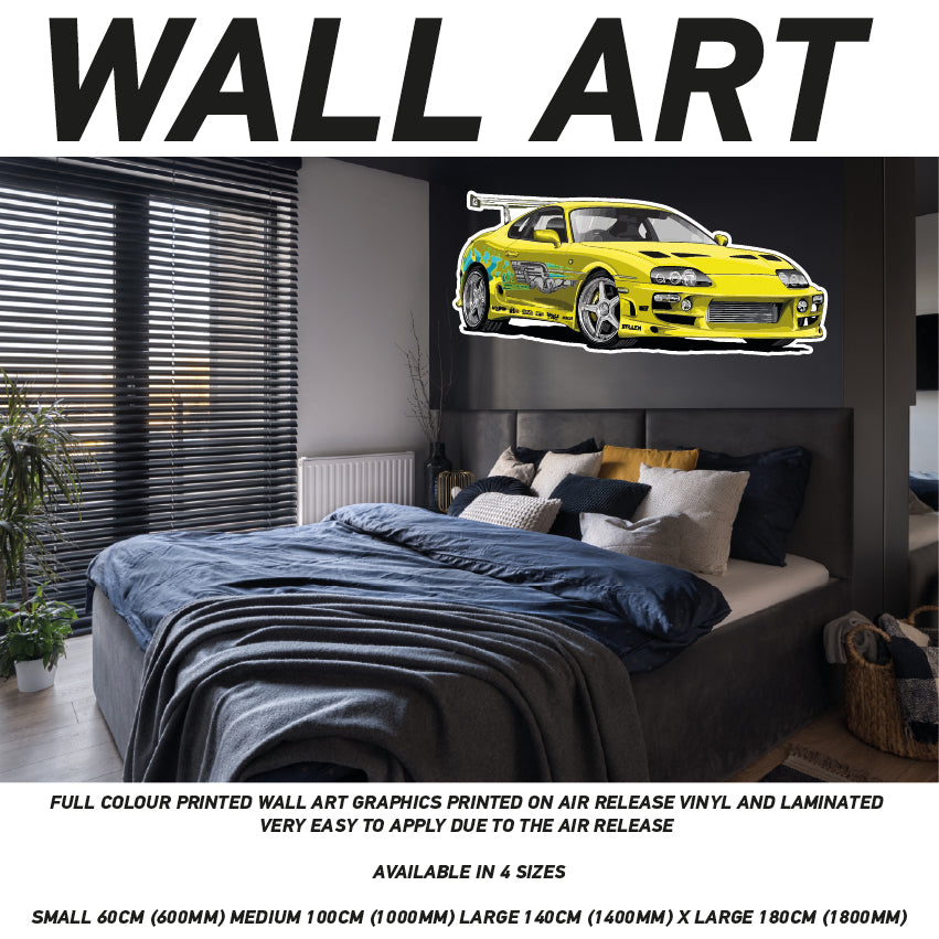 CIW01-62 3D Supercar Mural Sticker Poster Various Designs Available