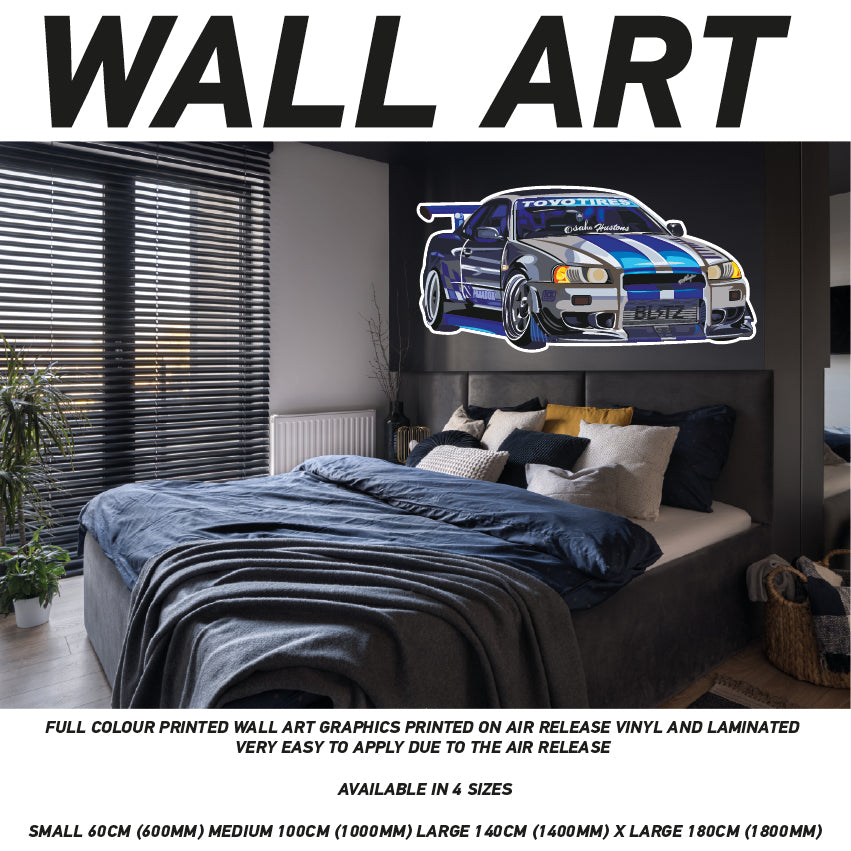CIW01-62 3D Supercar Mural Sticker Poster Various Designs Available