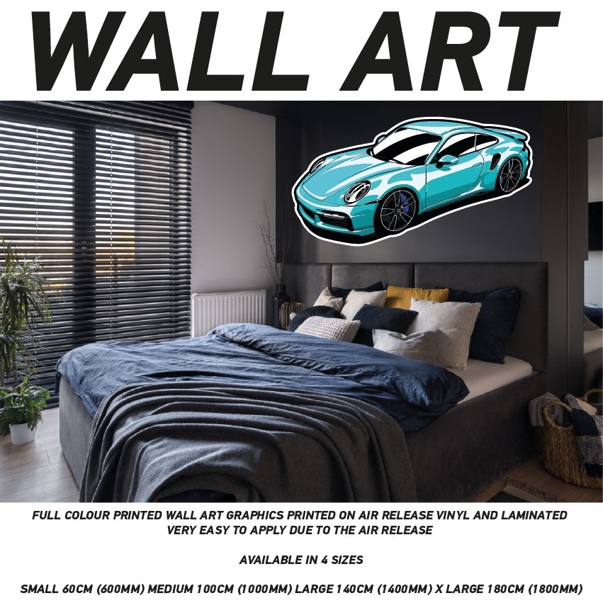 CIW01-62 3D Supercar Mural Sticker Poster Various Designs Available