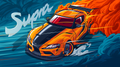 CP14 Car Racing Poster Printed | Premium Waterproof & Tear Resistant Full Colour Posters
